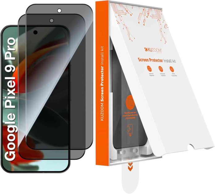 2 Pack Privacy Tempered Glass Screen Protector for Google Pixel 9 Pro