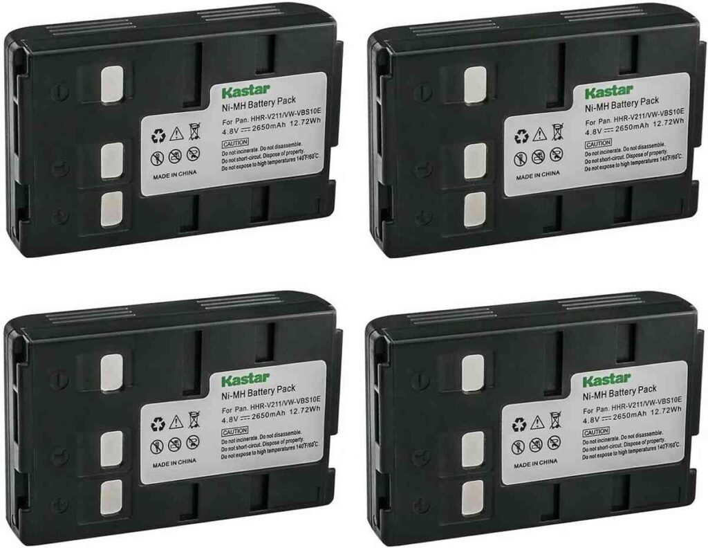 Kastar HHR-V211 / VW-VBS10E Battery 4-Pack