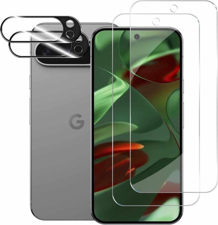 BIGFACE for Pixel 9 Pro Tempered Glass Screen Protector + Camera Lens Protector